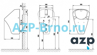 Писсуар KALEVIT (КАЛЕВИТ) с автоматическим смывом INTELLIGENT IQ AUP 42 AZP Brno Чехия (фото, схема) Писсуар KALEVIT (КАЛЕВИТ) с автоматическим смывом INTELLIGENT IQ AUP 42 AZP Brno Чехия (фото, схема)